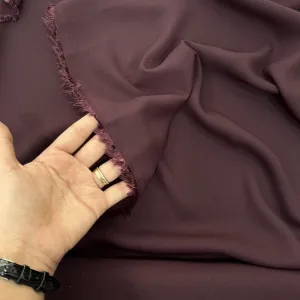 کرپ حریر بادمجانی