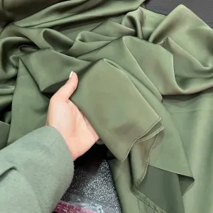 ساتن ساده LX زیتونی مات