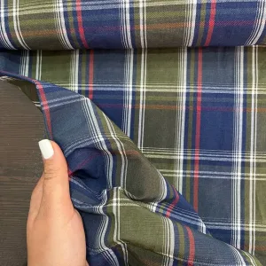 تترون چهارخانه سبز آبی