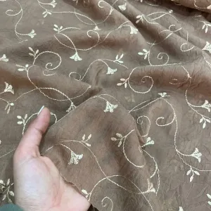 وال خامه دوزی قهوه ای